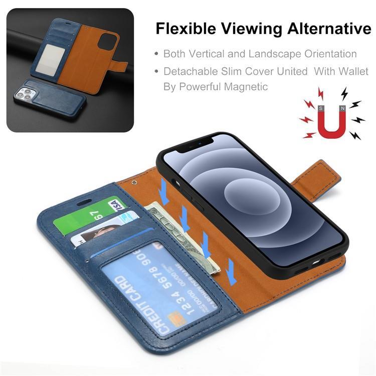 OEM iPhone 15 Plus Plånboksfodral 2-in-1 Detachable - Blå