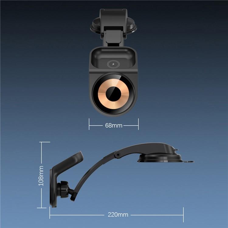 OEM Instrumentbräda Bilhållare 15W 2IN1 - Svart