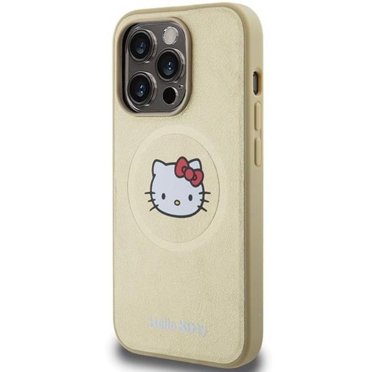 Hello Kitty Hello Kitty Mobilskal till iPhone 15 Pro Magsafe Läder Kitty Head