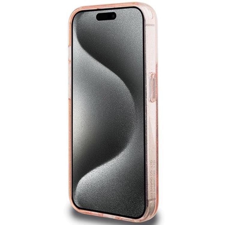 Hello Kitty Hello Kitty Mobilskal till iPhone 15 Pro Magsafe Ringhållare Glitter Logo