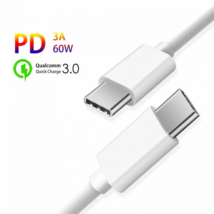 SiGN SiGN USB-C till USB-C Kabel 60W 3m - Vit