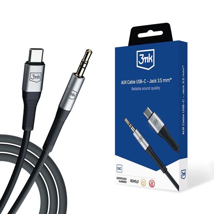 3MK 3MK AUX USB-C - Jack 3.5 mm Kabel 1m