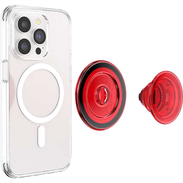 PopSockets POPSOCKETS PopGrip för Magsafe - Danger Röd Transparent