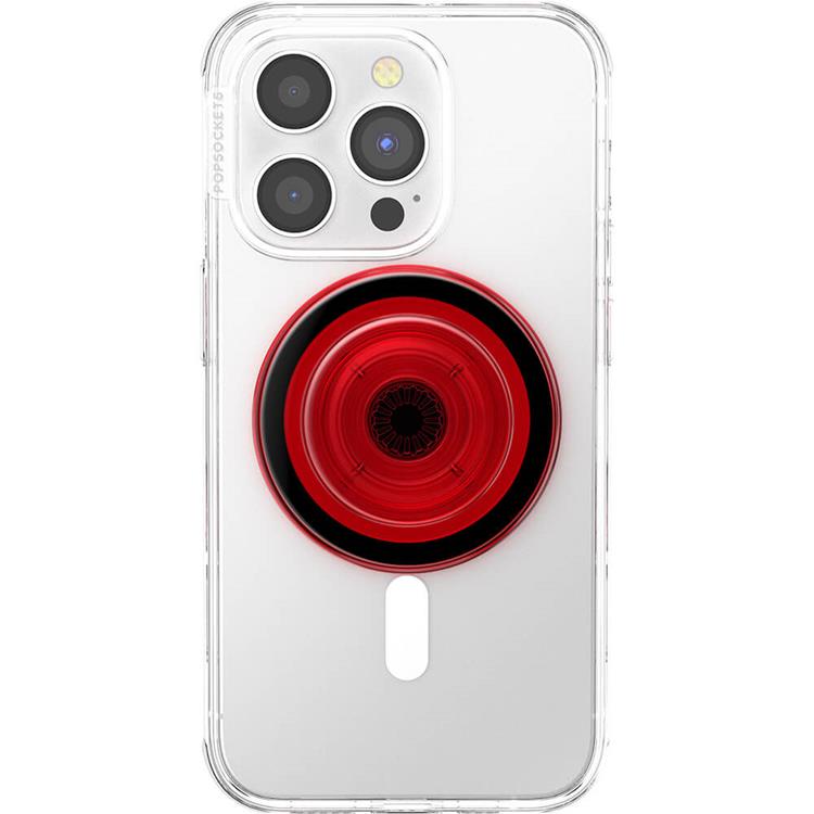 PopSockets POPSOCKETS PopGrip för Magsafe - Danger Röd Transparent