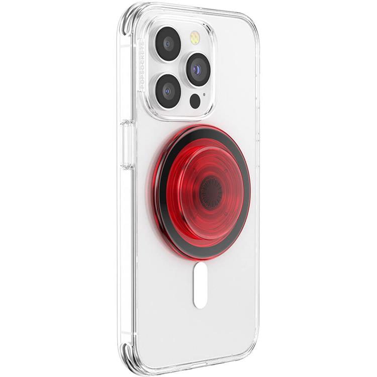 PopSockets POPSOCKETS PopGrip för Magsafe - Danger Röd Transparent