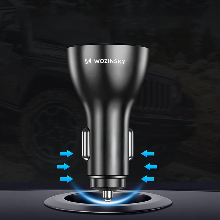 Wozinsky Wozinsky Billaddare 50W 4x USB-A QC - Vit