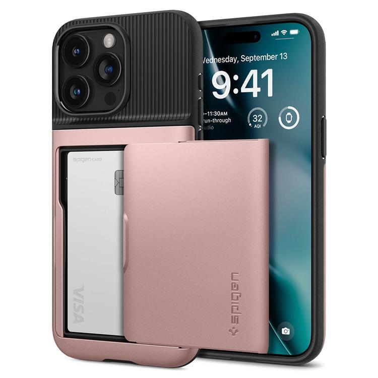 Spigen Spigen Mobilskal till iPhone 15 Pro Max Slim Armor CS - Rosa