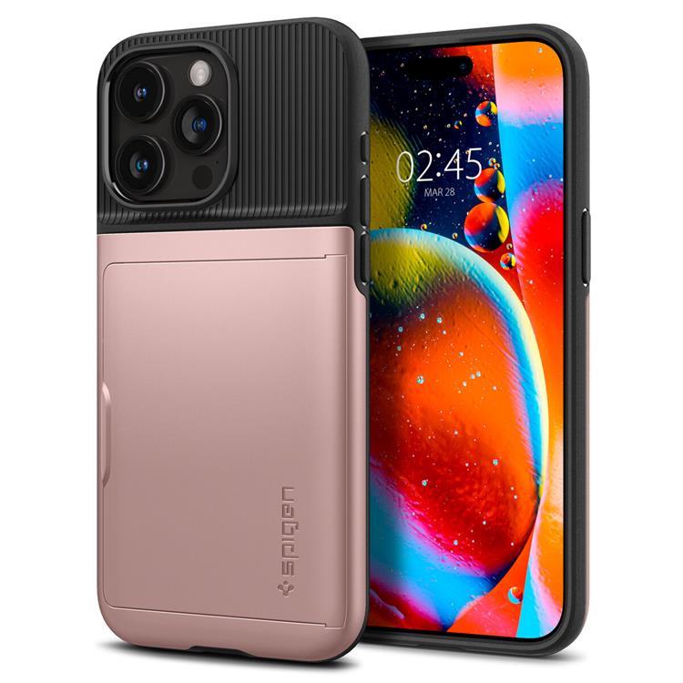 Spigen Spigen Mobilskal till iPhone 15 Pro Max Slim Armor CS - Rosa