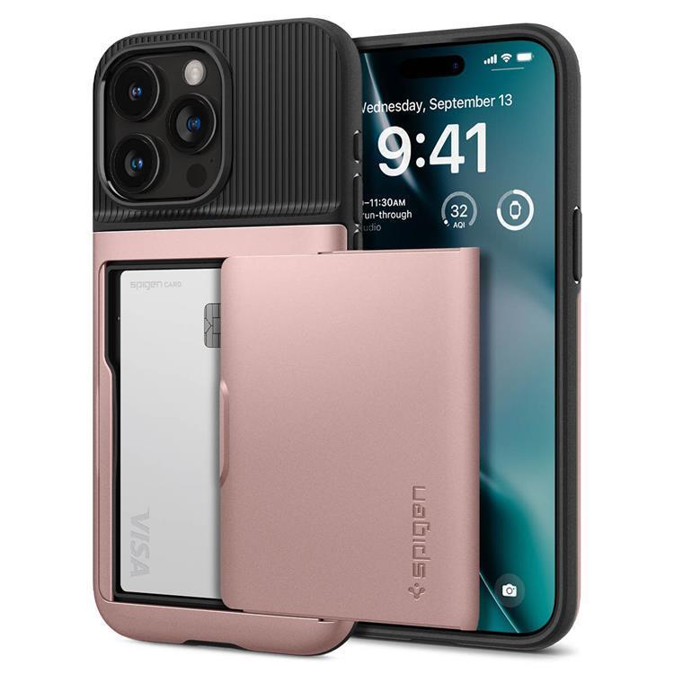 Spigen Spigen Mobilskal till iPhone 15 Pro Slim Armor CS - Rosa
