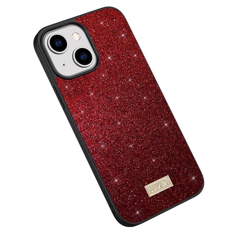 SULADA SULADA Mobilskal till iPhone 15 Plus Glitter Sequins - Röd