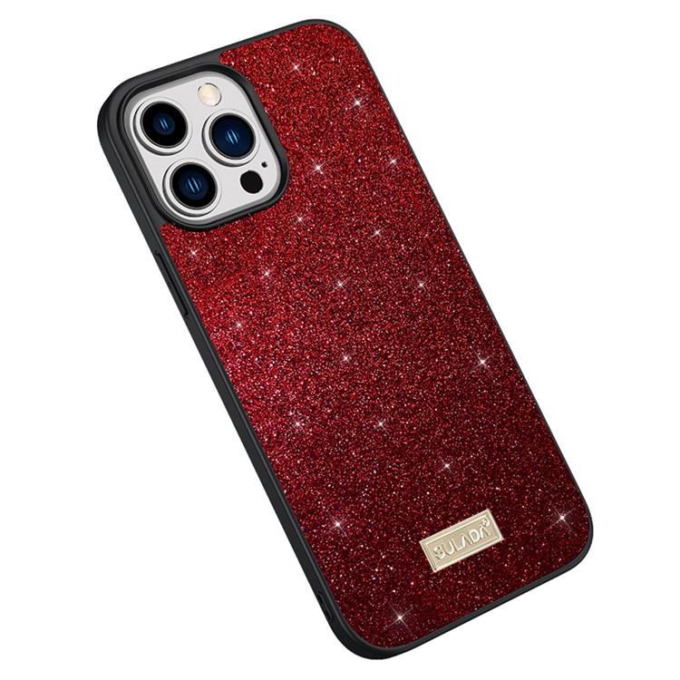 SULADA SULADA Mobilskal till iPhone 15 Pro Glitter Sequins - Röd