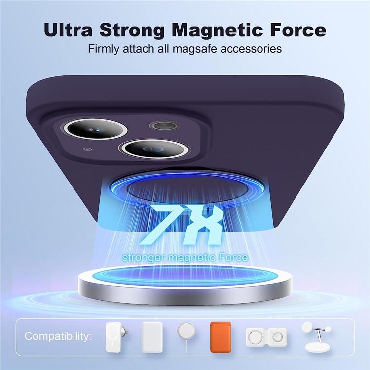 OEM Mobilskal till iPhone 15 Magsafe Liquid Silikon - Lila