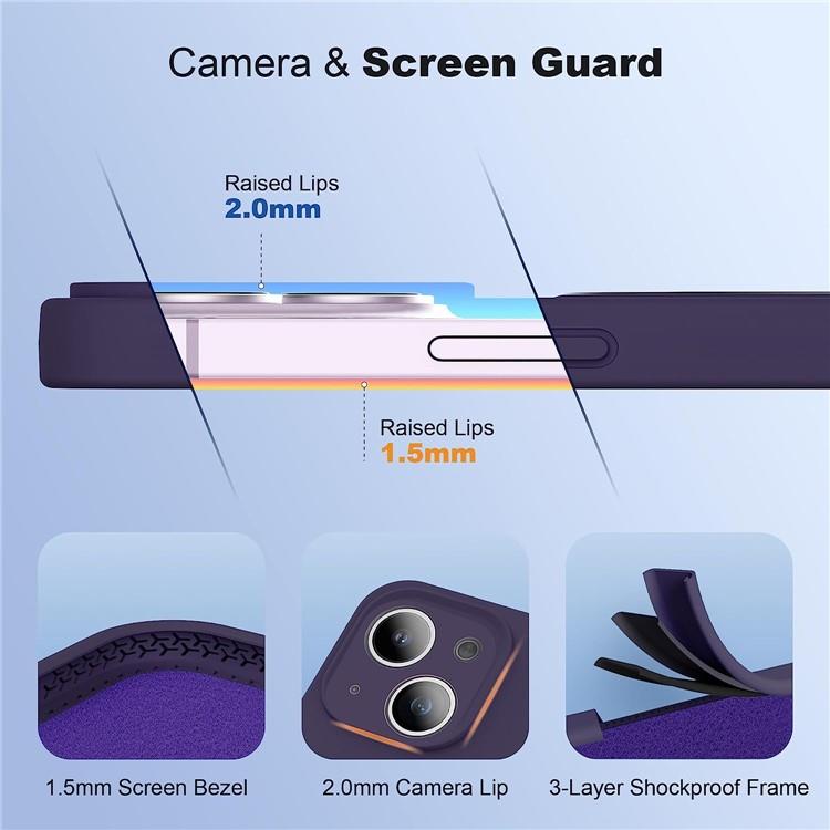 OEM Mobilskal till iPhone 15 Magsafe Liquid Silikon - Lila