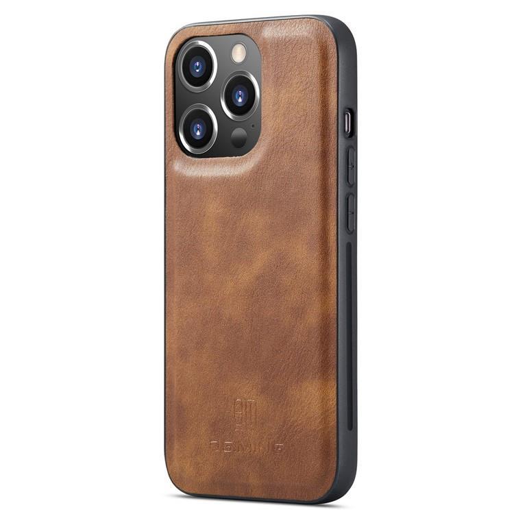 DG.MING DG.MING iPhone 15 Pro Plånboksfodral Äkta Läder 2in1 - Brun