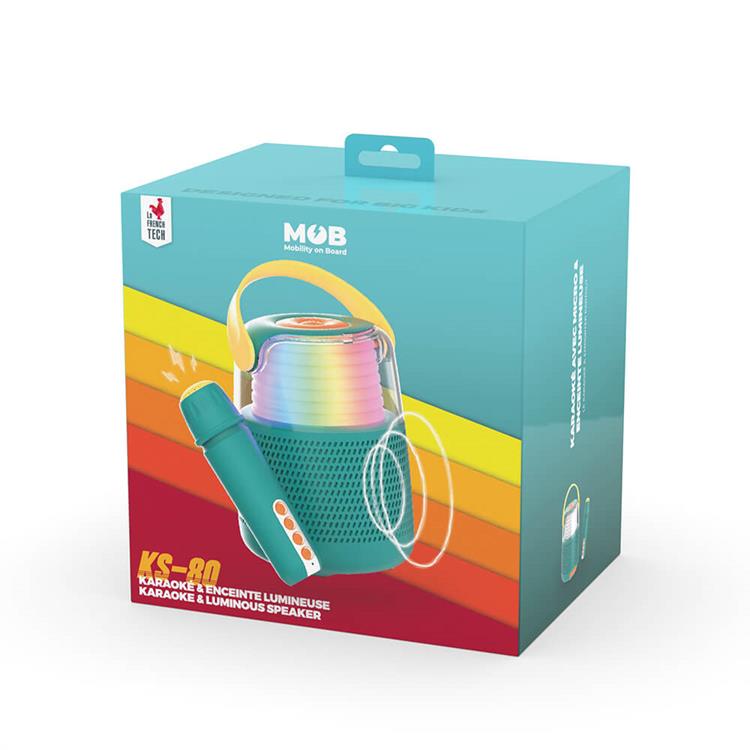 MOB MOBILITY ON BOARD Högtalare Karaoke Kit Mic LED - Blå