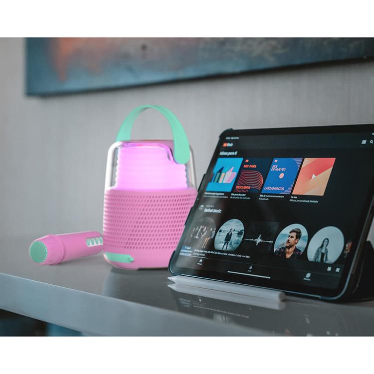 MOB MOBILITY ON BOARD Högtalare Karaoke Kit Mic LED - Rosa