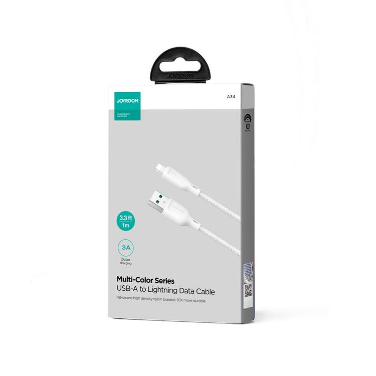 Joyroom Joyroom USB-A till Lightning kabel Multi-Color 3A 1m - Grön