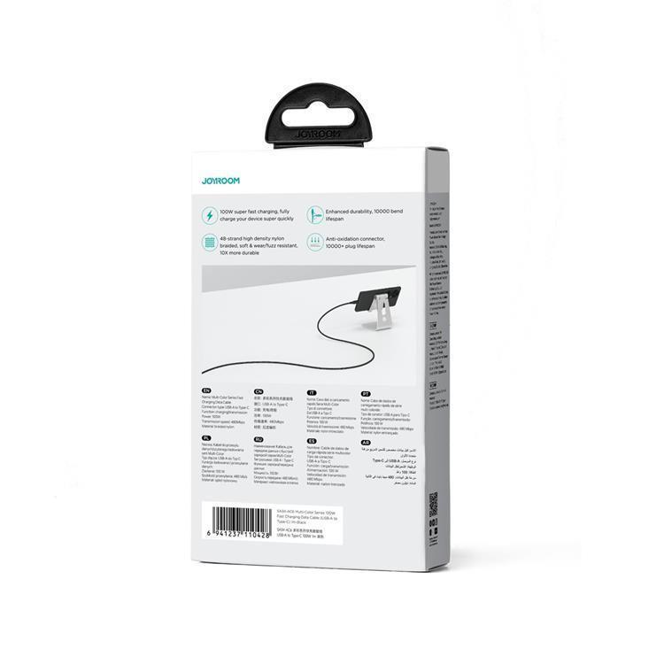 Joyroom Joyroom USB-C till USB-A kabel 100W 1m Multi-Color - Svart