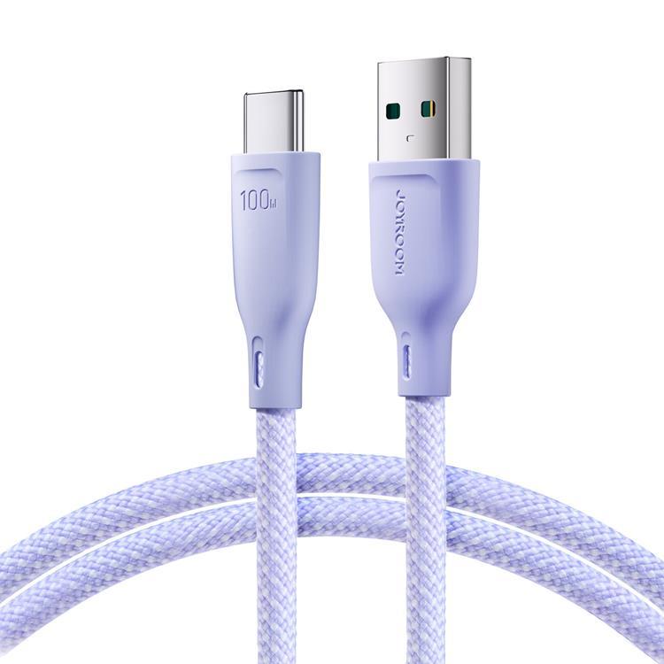Joyroom Joyroom USB-C till USB-A kabel 100W 1m Multi-Color - Lila