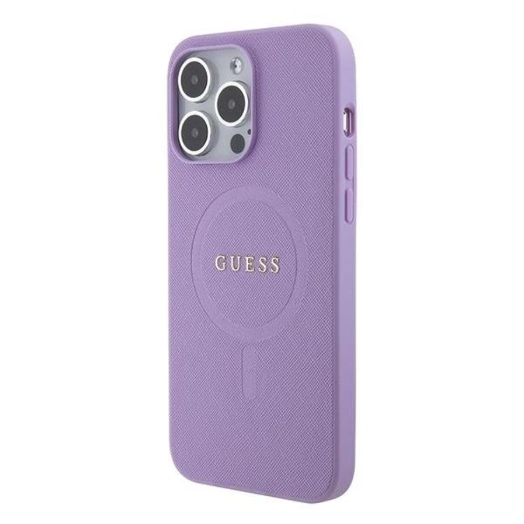 Guess Guess Mobilskal till iPhone 15 Pro Magsafe Saffiano - Lila