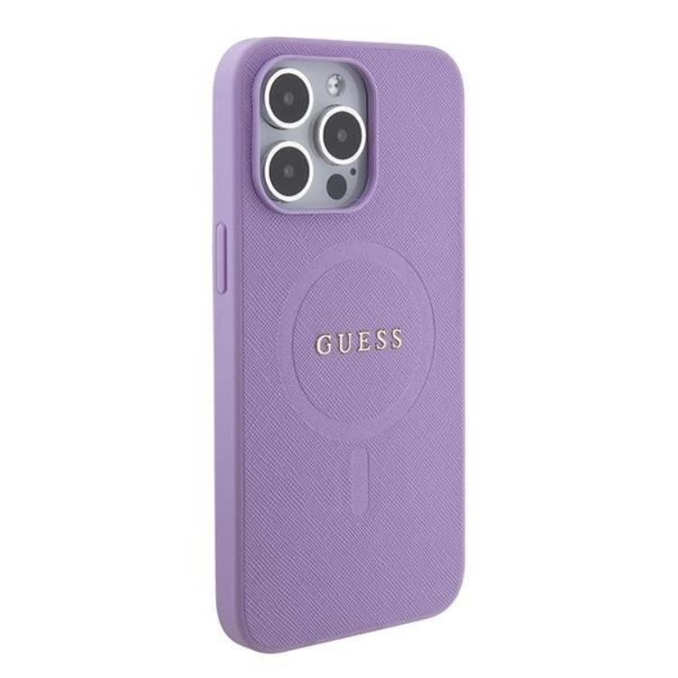 Guess Guess Mobilskal till iPhone 15 Pro Magsafe Saffiano - Lila