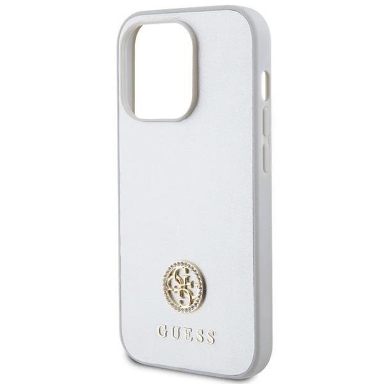 Guess Guess Mobilskal till iPhone 15 Plus Strass Metal Logo - Silver