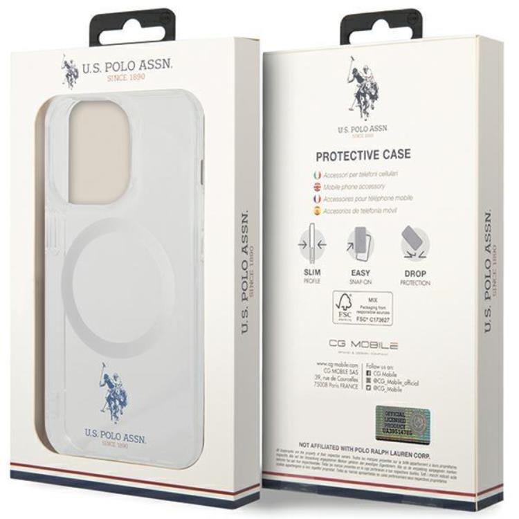 US Polo US Polo Mobilskal till iPhone 15 Pro MagSafe Collection - Clear