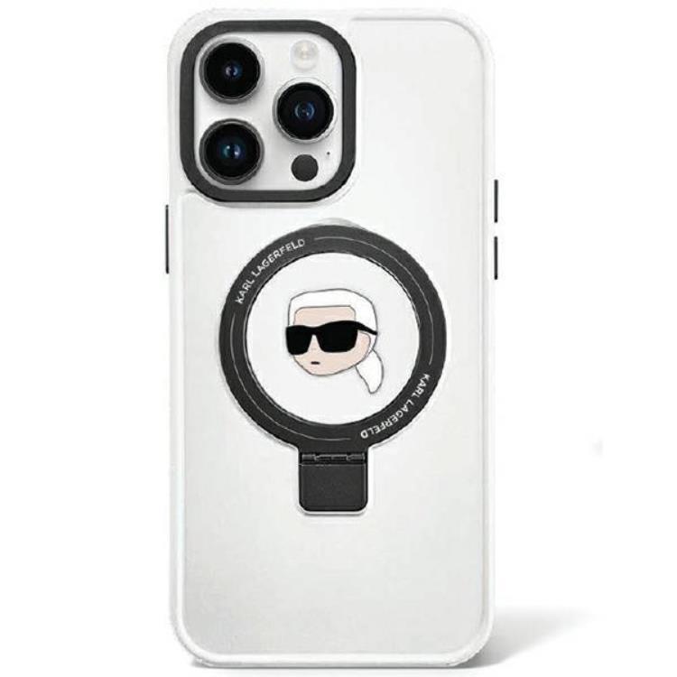 KARL LAGERFELD KARL LAGERFELD Mobilskal till iPhone 15 Pro Max MagSafe Ring Stand
