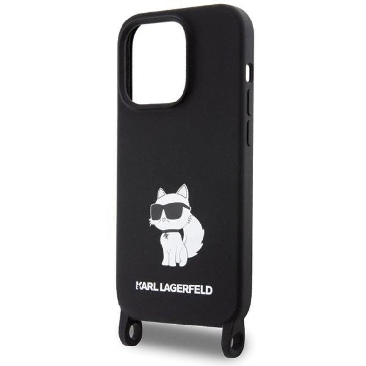 KARL LAGERFELD Karl Lagerfeld Mobilskal till iPhone 15 Crossbody Silikon Choupette