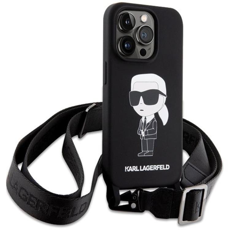 KARL LAGERFELD Karl Lagerfeld Mobilskal till iPhone 15 Pro Max Crossbody Silikon