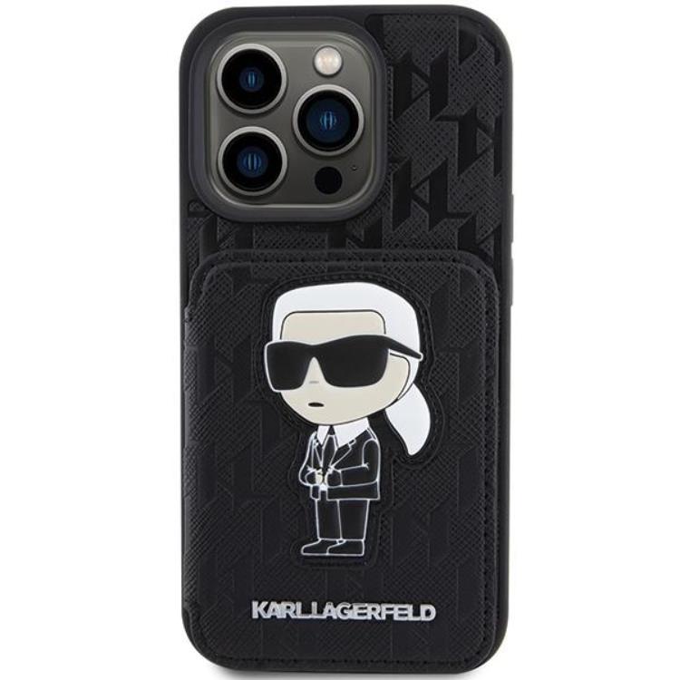 KARL LAGERFELD Karl Lagerfeld Mobilskal till iPhone 15 Pro Korthållare Stativ