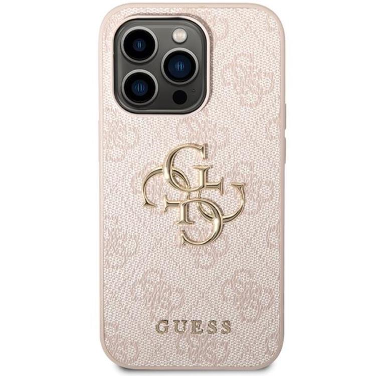 Guess Guess Mobilskal till iPhone 15 Pro Max Big Metall Logo - Rosa