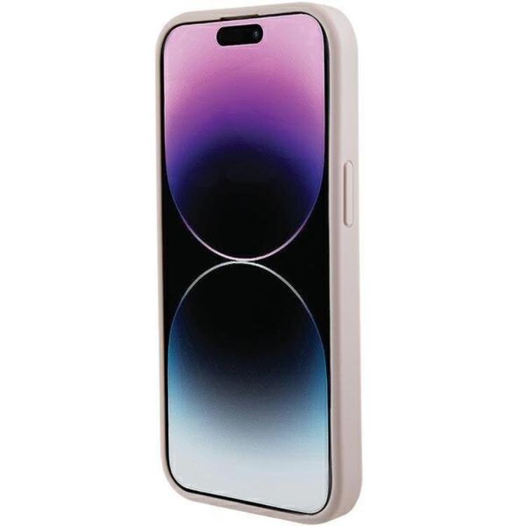 Guess Guess Mobilskal till iPhone 15 Plus Magsafe Saffiano - Rosa