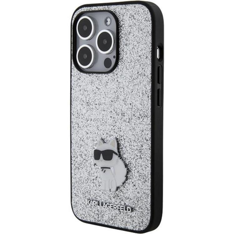 KARL LAGERFELD Karl Lagerfeld Mobilskal till iPhone 15 Pro Max Fixed Glitter Metal Pin