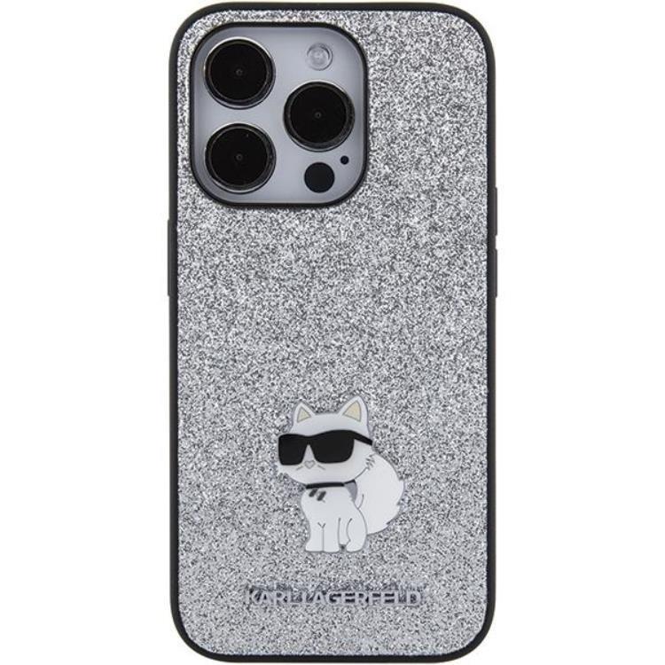 KARL LAGERFELD Karl Lagerfeld Mobilskal till iPhone 15 Pro Max Fixed Glitter Metal Pin