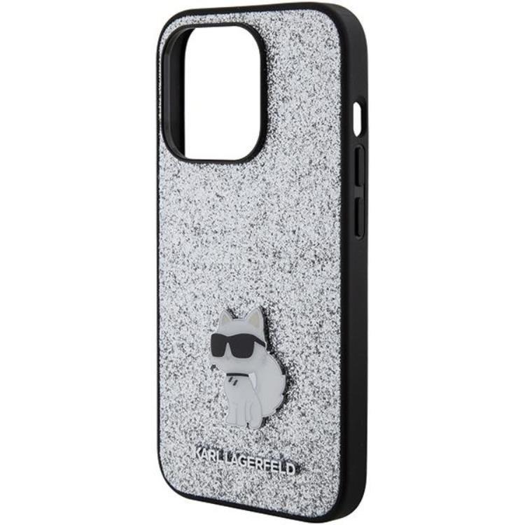 KARL LAGERFELD Karl Lagerfeld Mobilskal till iPhone 15 Pro Max Fixed Glitter Metal Pin