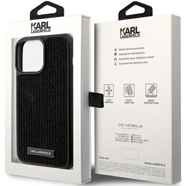 KARL LAGERFELD KARL LAGERFELD Mobilskal till iPhone 15 Pro Max Rhinestone Logo