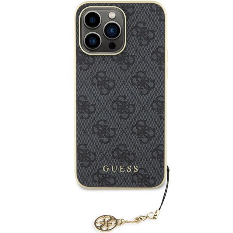 Guess Guess Mobilskal till iPhone 15 Pro Max Charms Collection - Grå