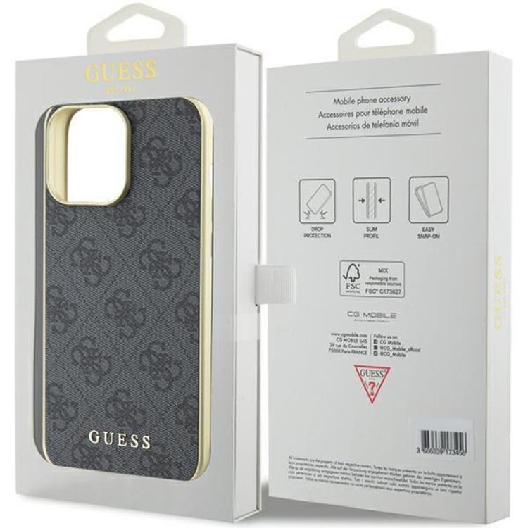 Guess Guess Mobilskal till iPhone 15 Pro Max Charms Collection - Grå