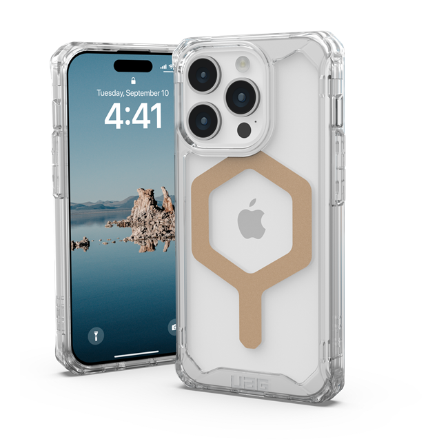 UAG UAG Mobilskal till iPhone 15 Pro Magsafe Plyo - Ice/Guld