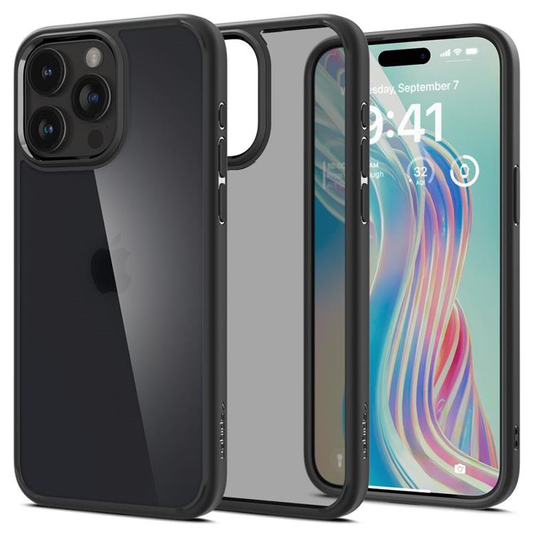 Spigen Spigen iPhone 15 Pro Mobilskal Ultra Hybrid - Frost Svart