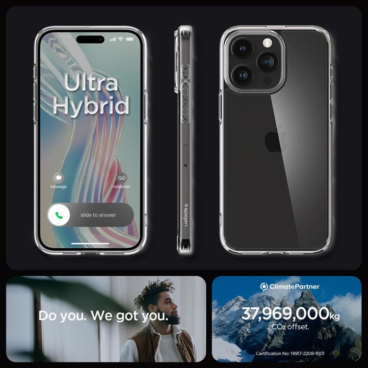 Spigen Spigen Mobilskal till iPhone 15 Pro Max Ultra Hybrid - Crystal Clear