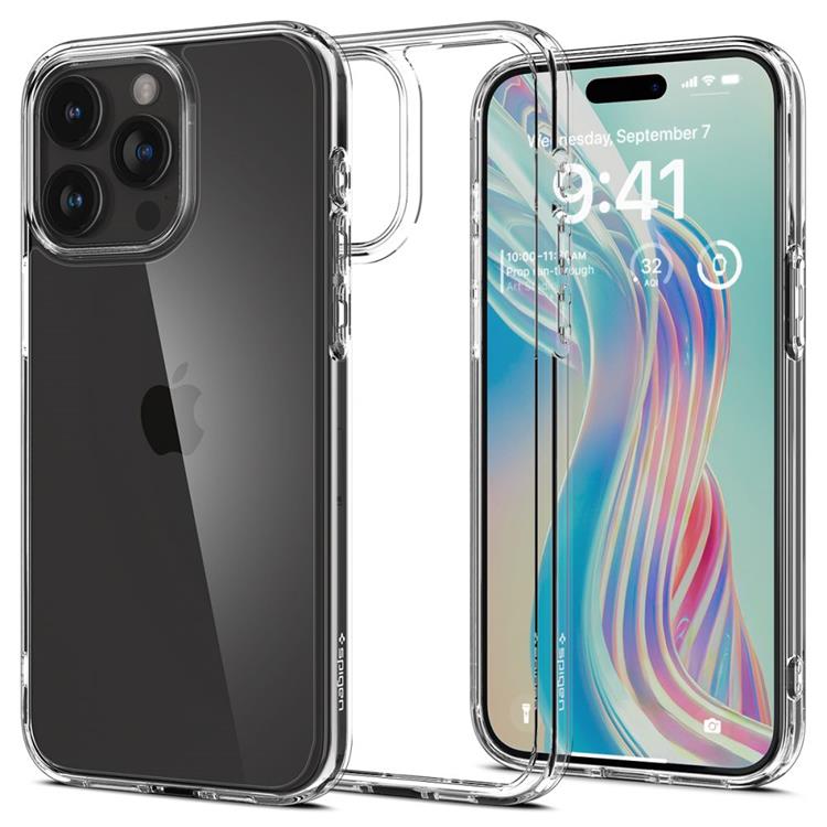 Spigen Spigen Mobilskal till iPhone 15 Pro Max Ultra Hybrid - Crystal Clear