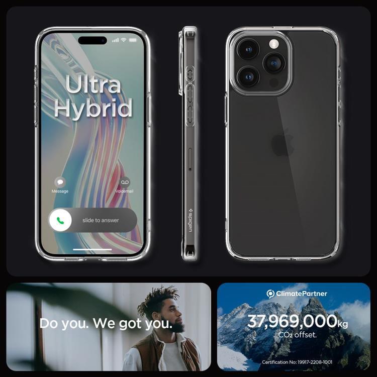 Spigen Spigen Mobilskal till iPhone 15 Pro Max Ultra Hybrid - Frost Clear