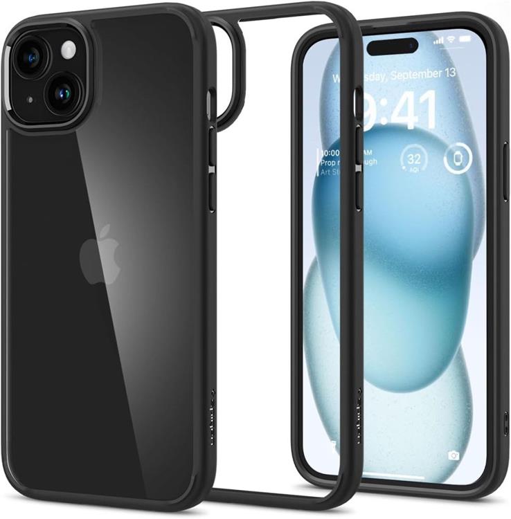 Spigen Spigen Mobilskal till iPhone 15 Ultra Hybrid - Matte Svart
