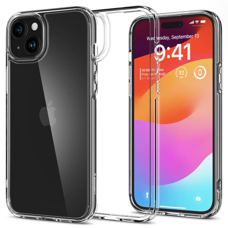 Spigen Spigen Mobilskal till iPhone 15 Plus Ultra Hybrid - Crystal Clear