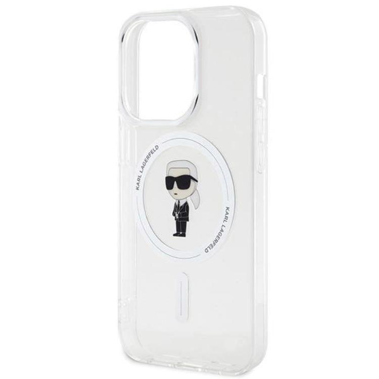 KARL LAGERFELD Karl Lagerfeld Mobilskal till iPhone 15 Pro Magsafe IML Ikonik - Clear