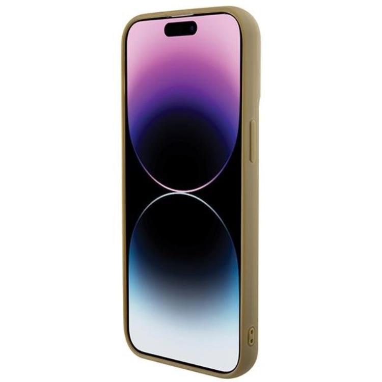 Guess Guess Mobilskal till iPhone 15 Pro Max Disco Metal Script - Guld