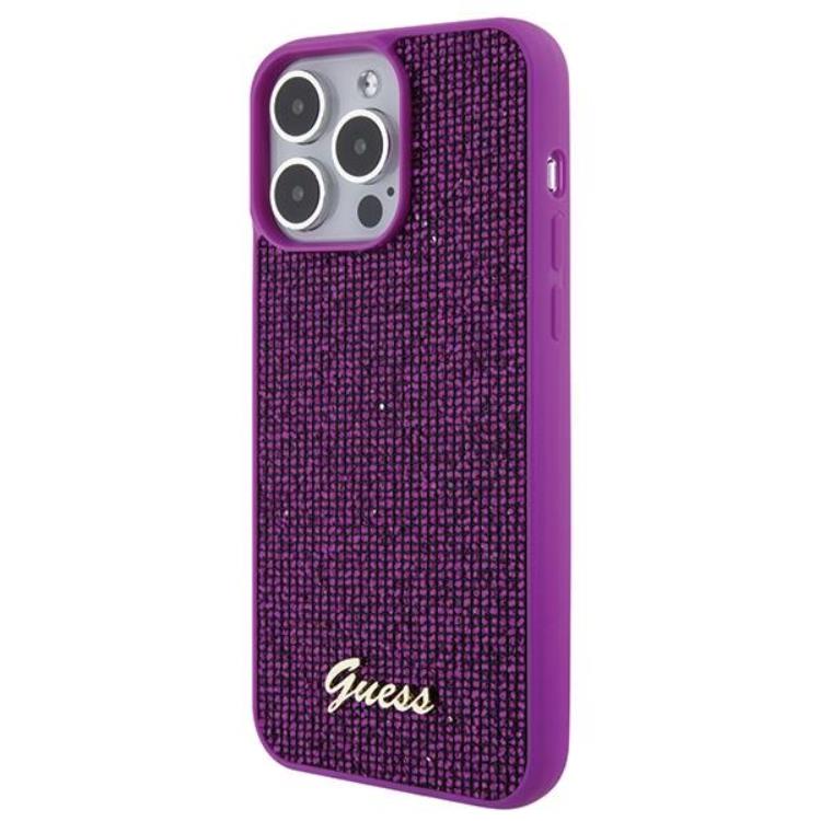 Guess Guess Mobilskal till iPhone 15 Pro Max Disco Metal Script - Rosa