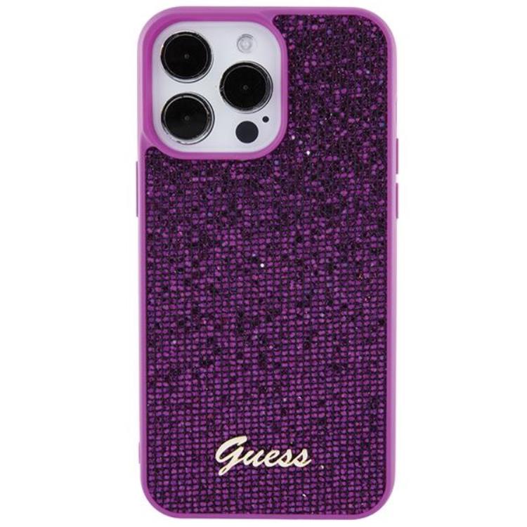 Guess Guess Mobilskal till iPhone 15 Pro Max Disco Metal Script - Rosa